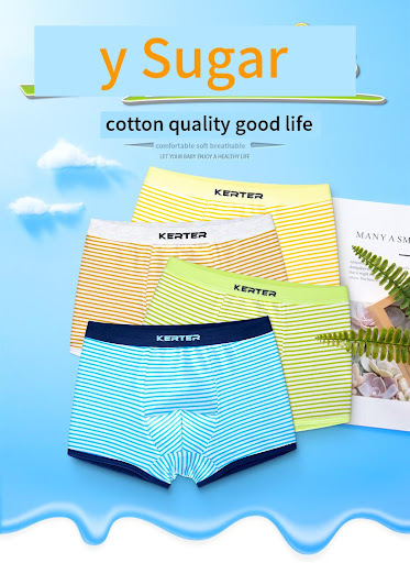 Title 3, Pure Cotton Childrens Boxer Underwear Boys Bo...