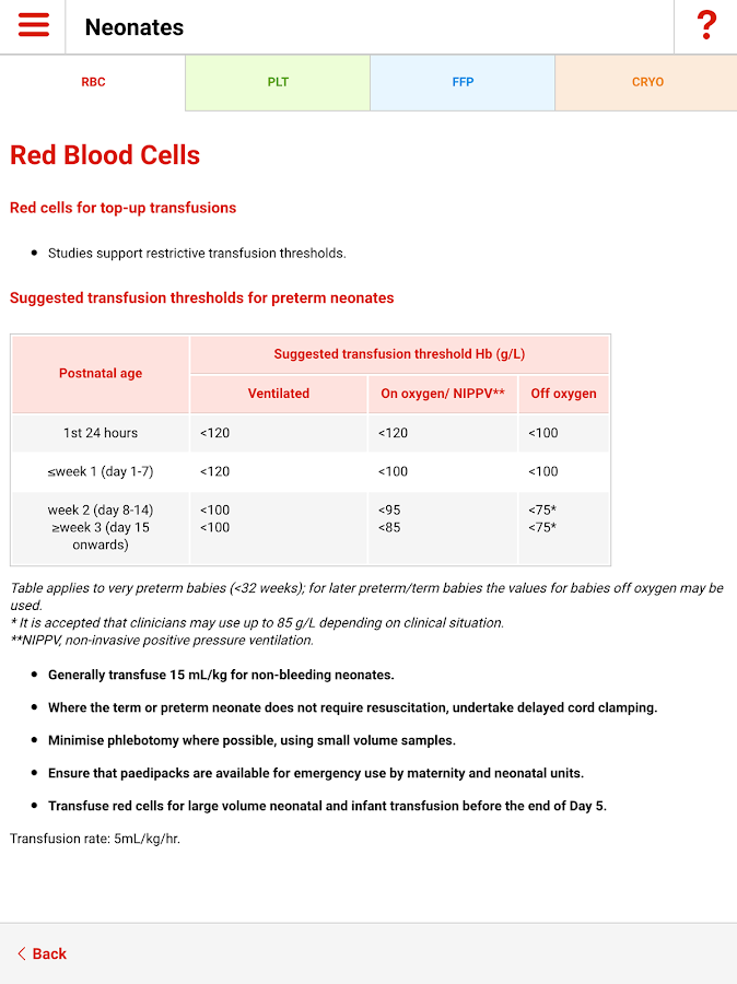    Blood Components- screenshot  