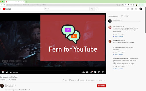 Fern for YouTube