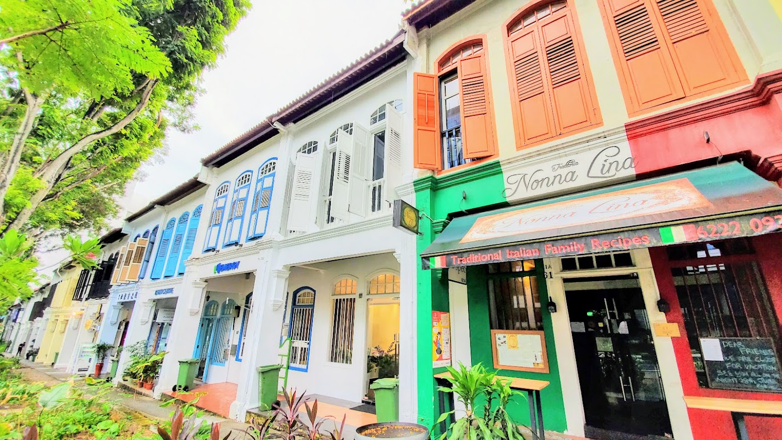 Peranakan Style Buildings in Singapore