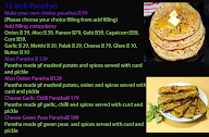 P'P Paratha menu 2