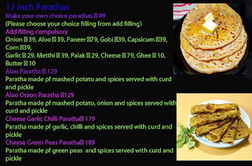 P'P Paratha menu 