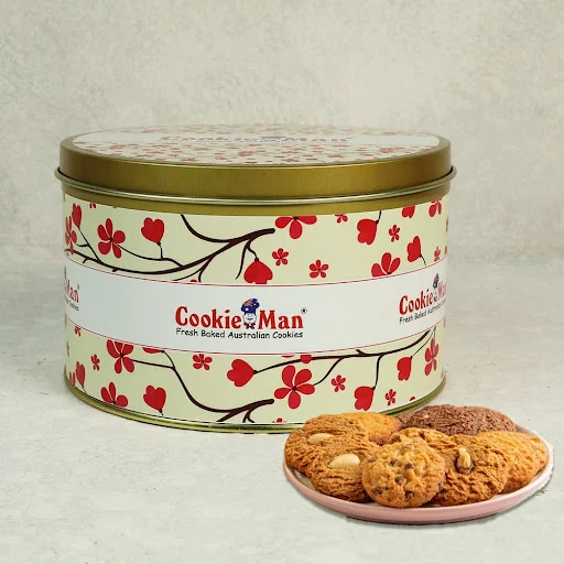 Floral Gift Tin Assorted Cookies - 300g