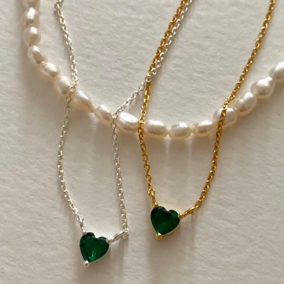 Collier Coeur Lvzuan Argent 925 Style Coréen Accessoires Argent Cadeau Élégant et Durable pour Elle Bijou Romantique