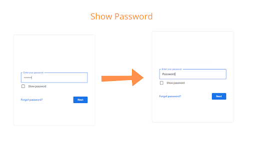 Show Password - Safe and Secure