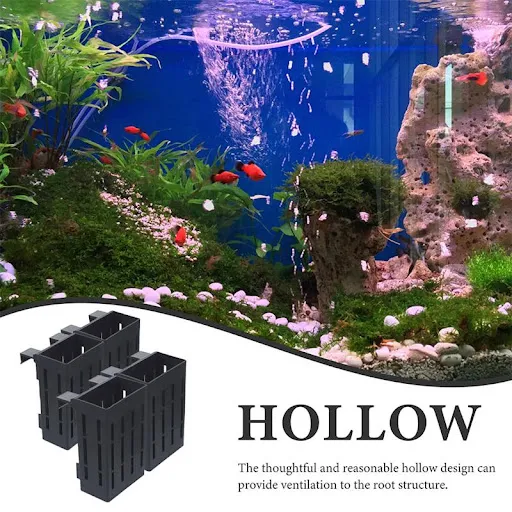 Aquarium Holder Tank Pot Aquatic Hanging Cups Planting Planter Basket Baskets Cup Hanger Floating Plastic Live Pots Cont