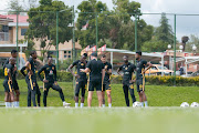 ​Kaizer Chiefs coach Gavin Hunt conducts training yesterday at the club's headquarters after they couldn't travel to Morocco due to problems with visa