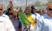 Former president Jacob Zuma arrives at  Alexandra Stadium to address MK supporters on February 7 in Johannesburg. File photo.