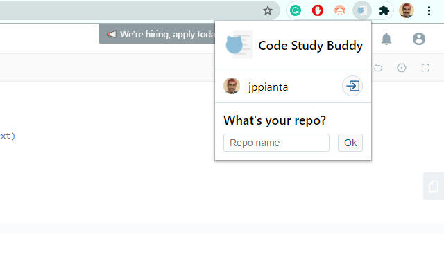 Code Study Buddy chrome extension