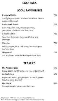 Viva, Vivanta By Taj menu 2