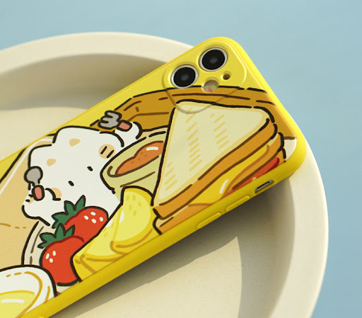 Title 5, Cute Butter Toast Bread Apple 12 case, compatib...