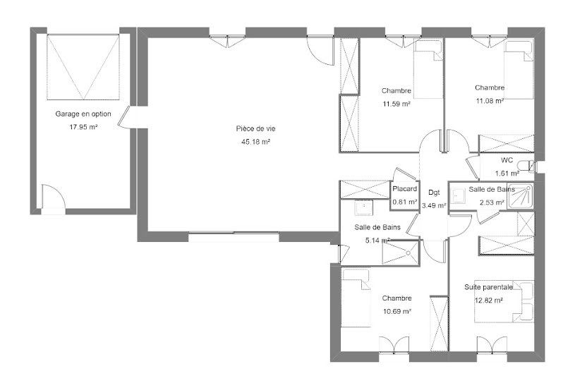  Vente Terrain + Maison - Terrain : 2 719m² - Maison : 105m² à Salernes (83690) 