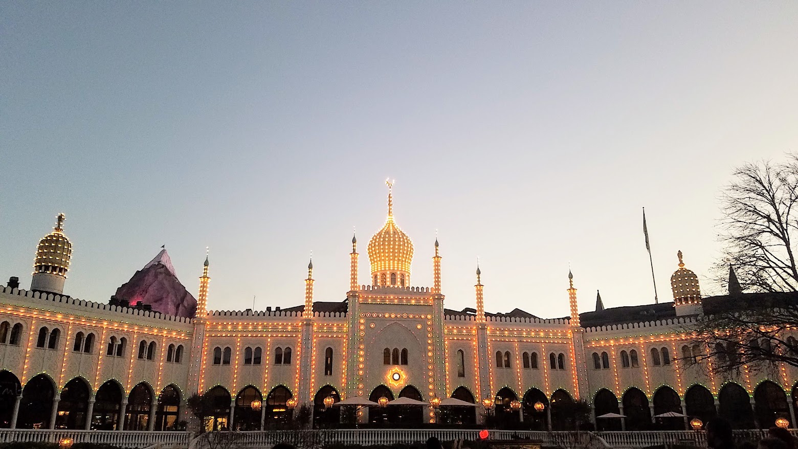 Visiting Tivoli Amusement park during Halloween decoration time, October 2018