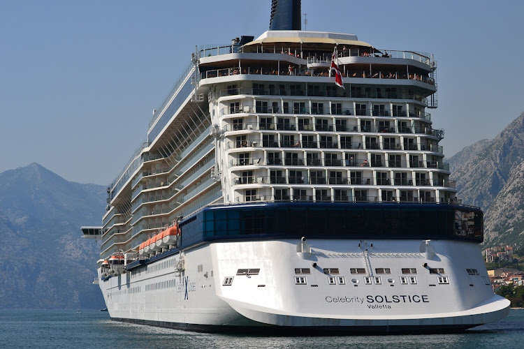 The stern of Celebrity Solstice. 