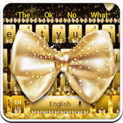 Gold Glitter Bowknot Keyboard  Icon