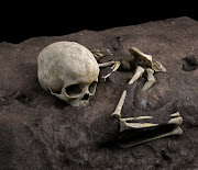 The remains of a child roughly age 3 who lived about 78,000 years ago and was found in a burial pit at a cave site in Kenya called Panga ya Saidi, the oldest-known human burial in Africa, are seen in an undated virtual reconstruction. 