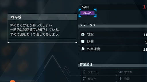 作業速度が10%減少する