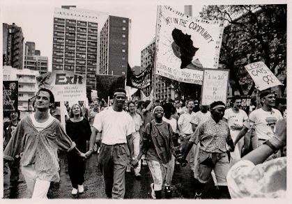 SA's first gay pride march in 1990, which was instrumental in SA becoming the first country to include the rights of the LGBTQ+ community in the constitution.