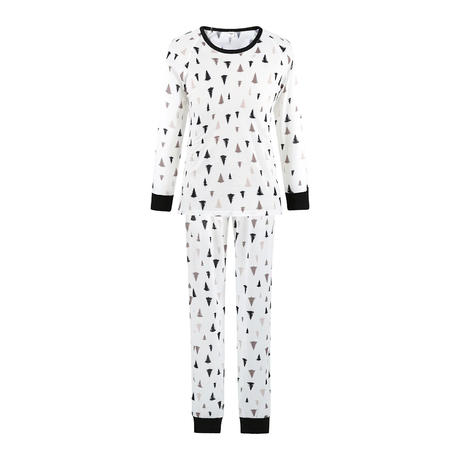Pijamas Familiares de Navidad con Estampado de Árbol de Navidad Ropa de Dormir a Juego para Celebrar la Temporada Navideña