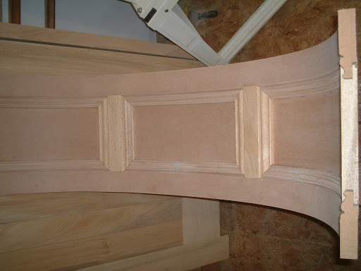 Curved raised panel head panel. Weymouth.
