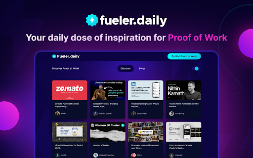 Fueler.daily - portfolio inspiration ideas