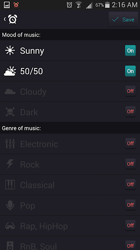 Alarm + music discovery