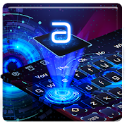 Violet Neon Hologram Keyboard  Icon