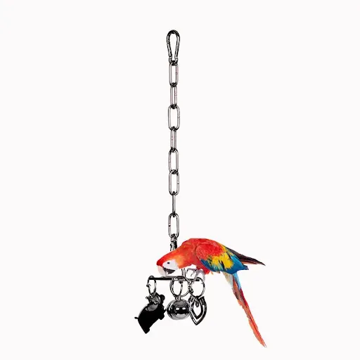 Parrot 304 Stainless Steel Toy Gnawing Climbing Large Medium-sized Diamond Gray Machine Puzzle Bird Cage Display Rack Ha