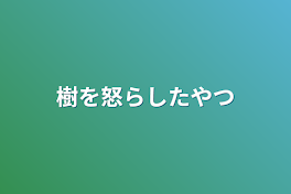 樹を怒らしたやつ