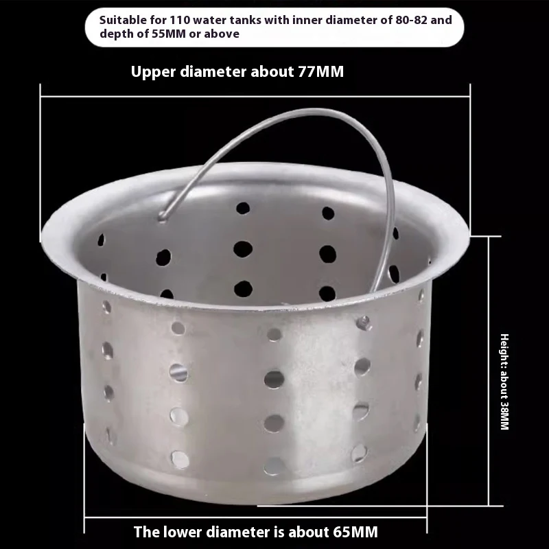 Stainless Steel Kitchen Sink Plug, Dishpan Drainer, Steel Basket, Pool Accessories, Filter. Keep your sink tidy with the