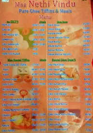 Hotel Maa Nethi Vindu menu 1