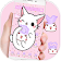 Mignonne cartoon chat theme icon