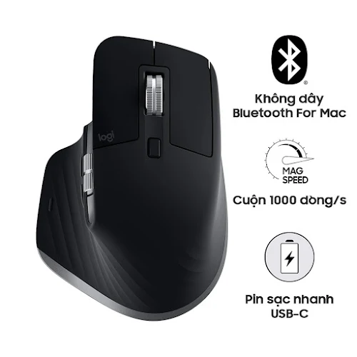 Chuột không dây Logitech MX Master 3 for MAC 910-005700 Xám