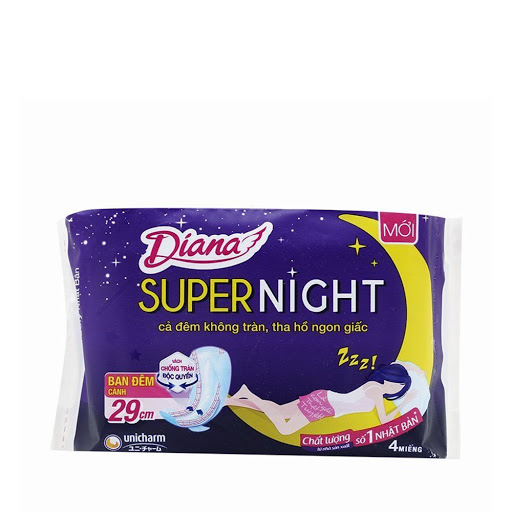 Băng vệ sinh ban đêm Diana Night Wings 4 miếng