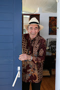 Albie Sachs at home in Clifton, Cape Town.