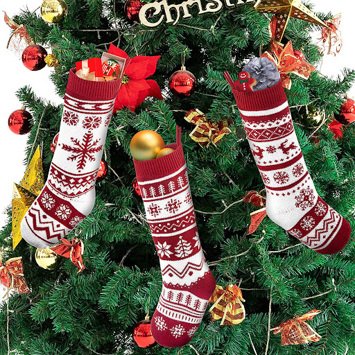 Title 11, Christmas Gift Bag Knitted Socks Pendant Perfec...