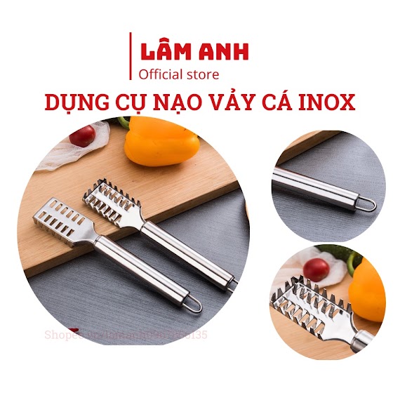 Dụng Cụ Lóc Vảy Cá Inox – Cây Đánh Da Cá/Cạo Vẩy Bằng Thép Không Gỉ Siêu Bền