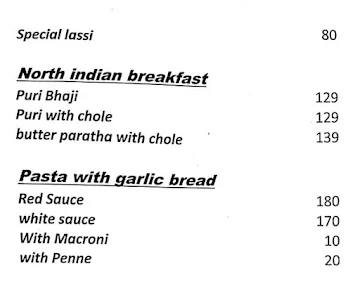 Parathas And Meals menu 
