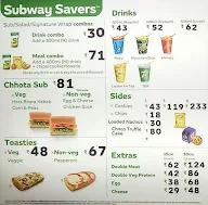 Subway menu 2