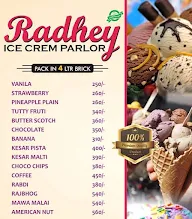 Radhey Ice Cream Parlour And Shakes menu 1