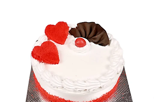 Eggless Red Velvet Heart Shape Cake [500 Grams]