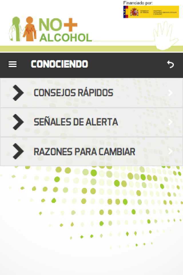 No más alcohol Screen 2