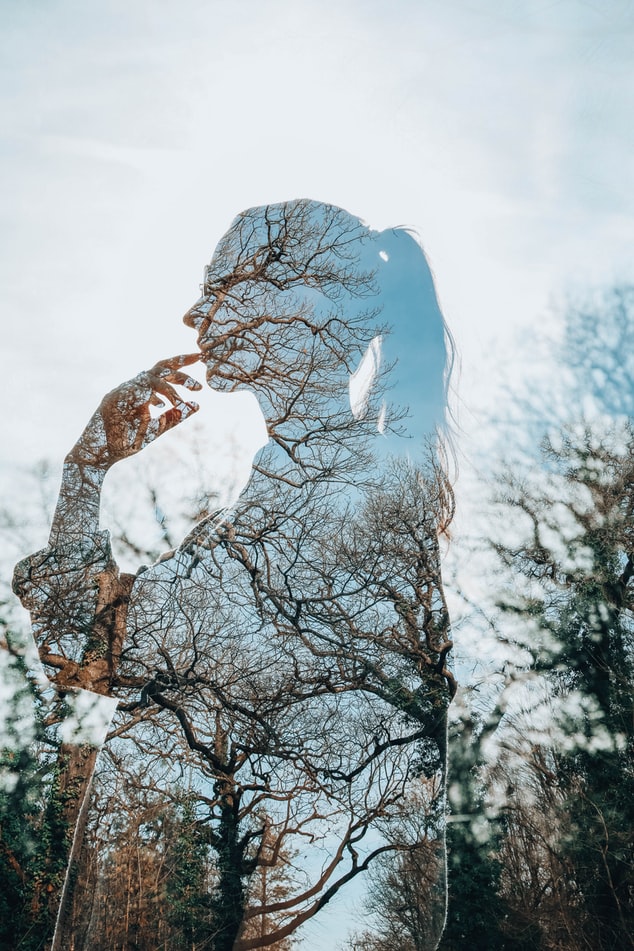 double exposure self portrait