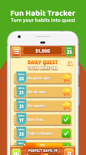 Screenshot Habit Tracker Gamification