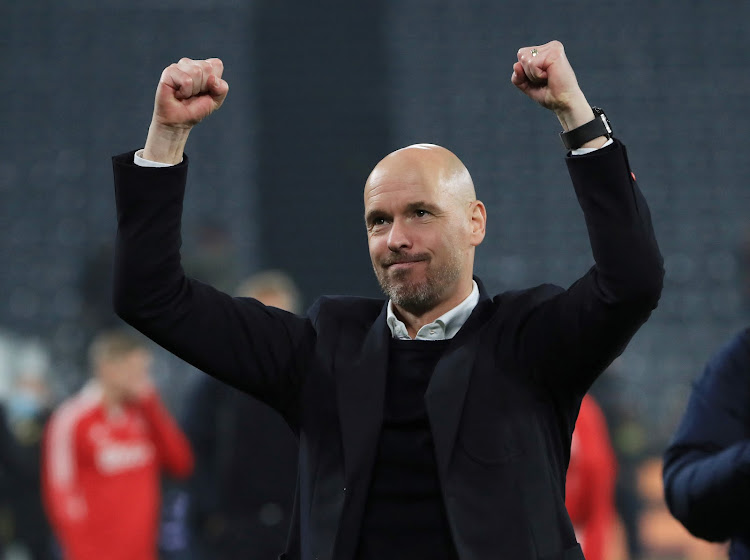 Erik ten Hag during Ajax Amsterdam's Champions League match against Borussia Dortmund at Signal Iduna Park on November 3, 2021