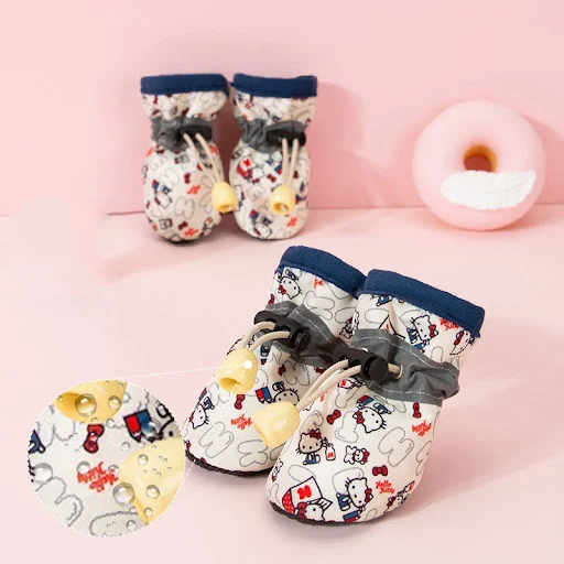 Autumn and Winter Dog Shoes Small Dog Pets Don't Fall Off Summer Breathable Seasonal Cat Pet Outgoing Soft Sole Shoes