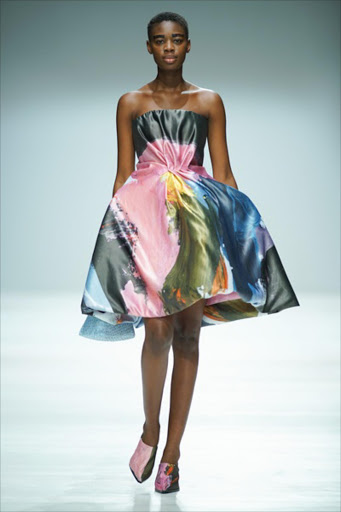 Edda Gimnes' hand-painted designs stole the show at SA Fashion Week last night.