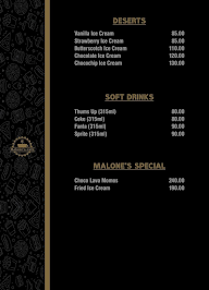 Malone's Cafe menu 4