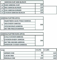 Samosa Days menu 2