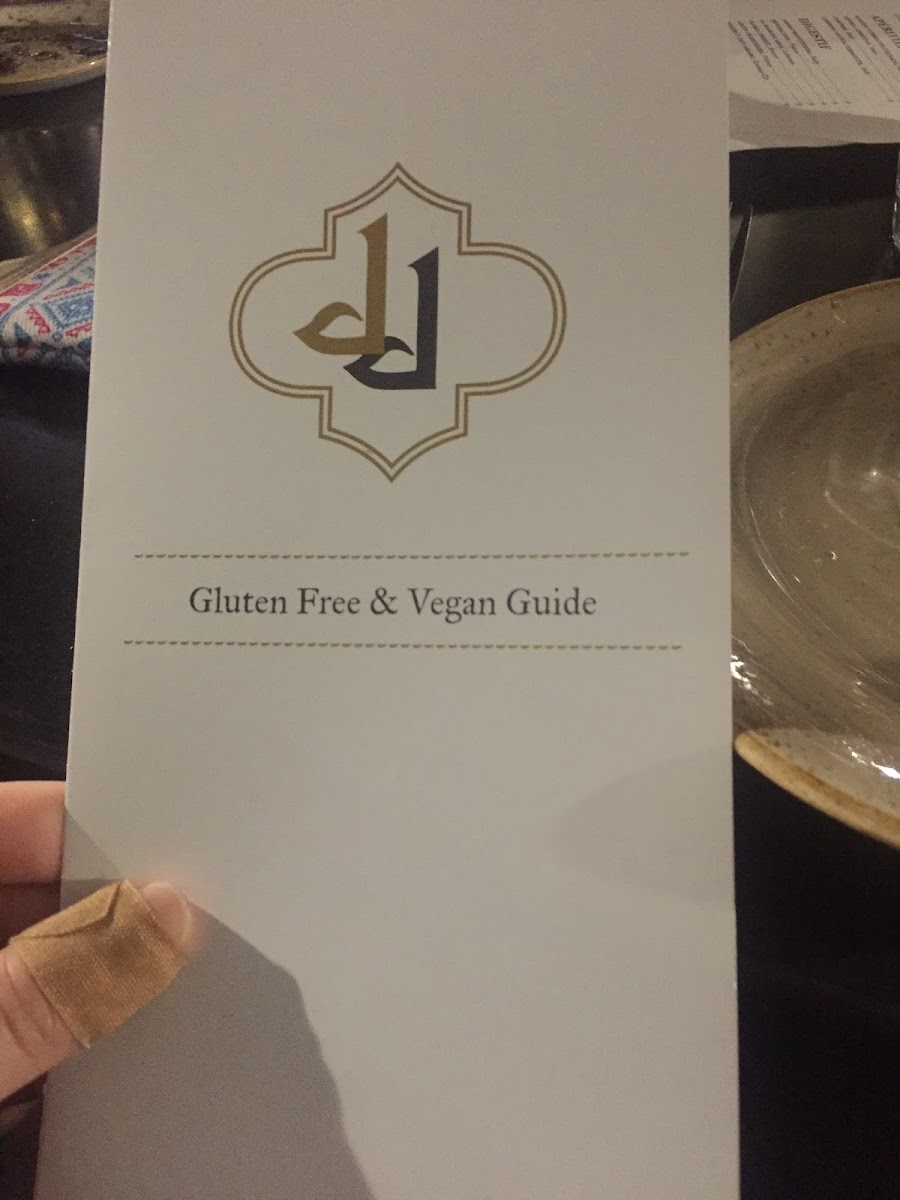 Dishdash gluten-free menu